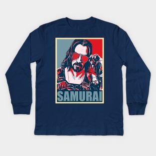 Cyberpunk - Johnny Silverhand - Samurai Kids Long Sleeve T-Shirt